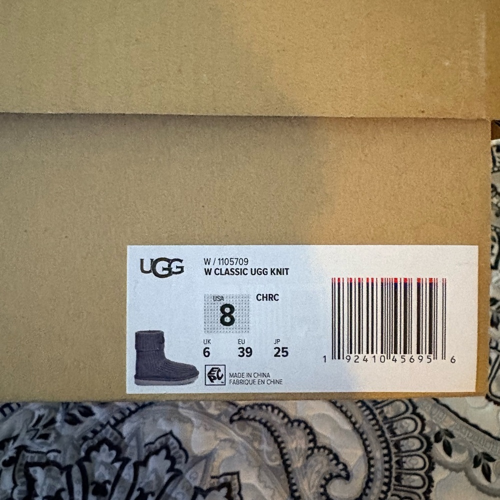 UGG Classic Knit Ankle Boots - Charcoal
